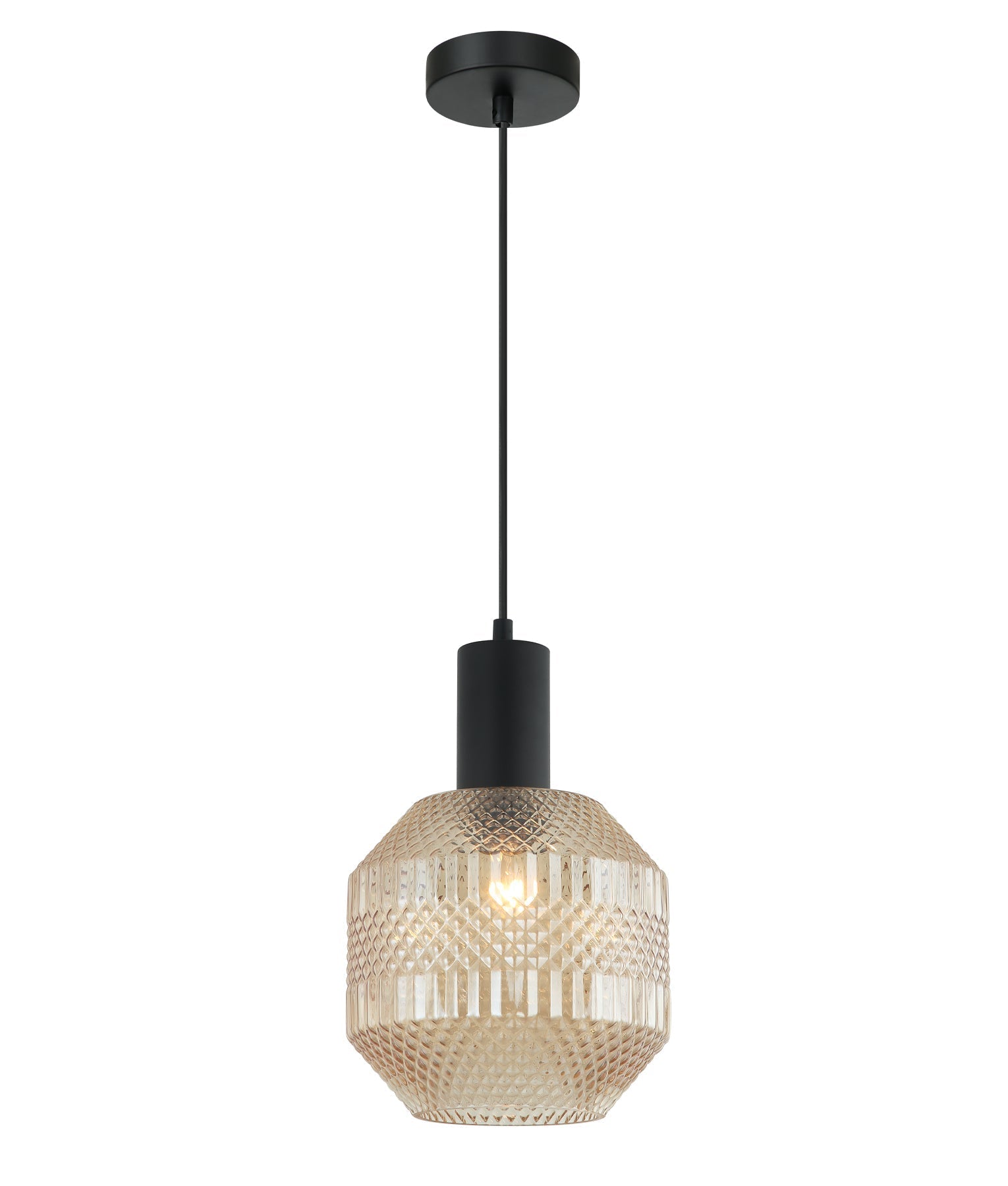 MARACA: Interior Glass Jar with Quadrilateral Segment Pendant Lights-CLA LIGHTING