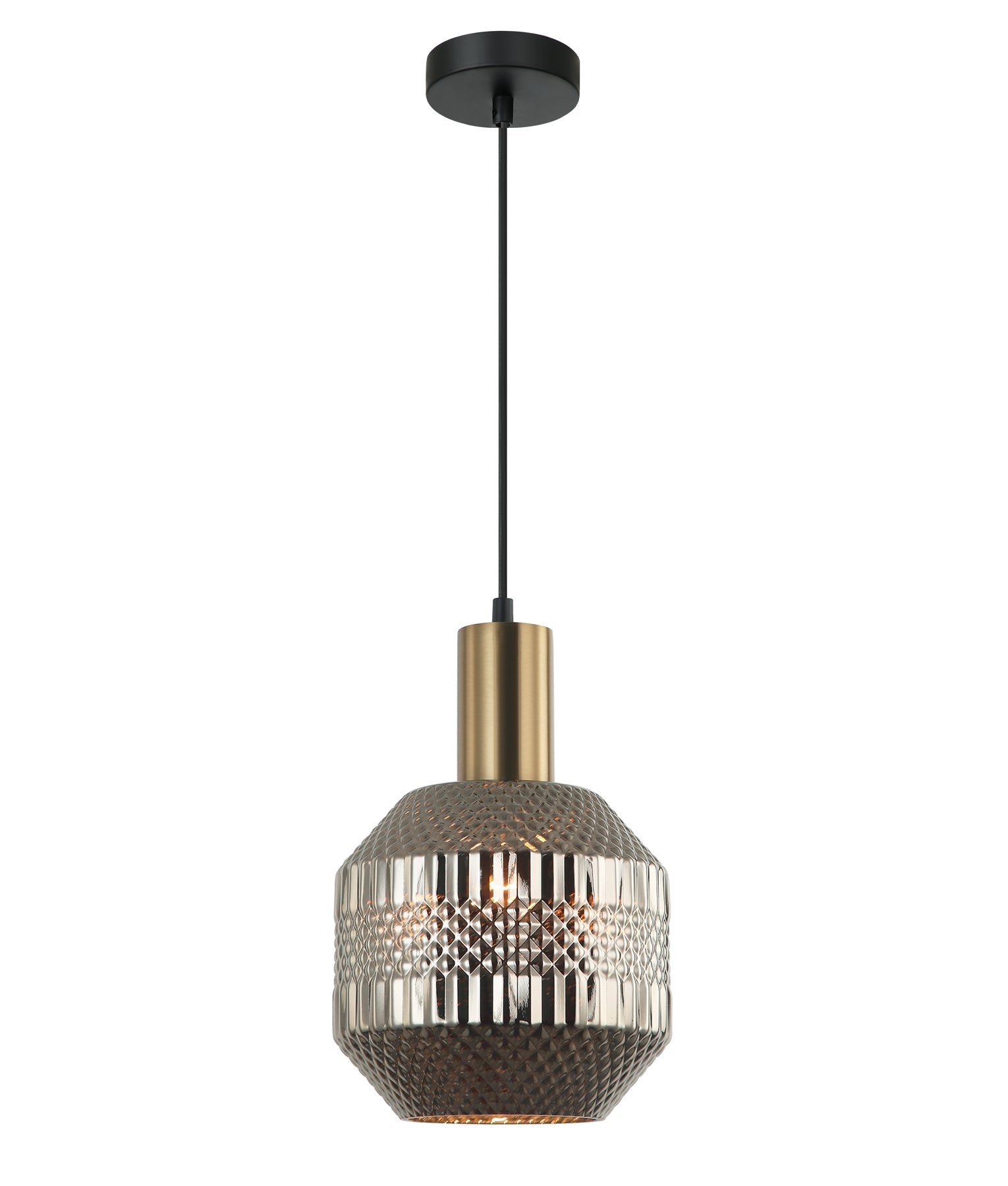 MARACA: Interior Glass Jar with Quadrilateral Segment Pendant Lights-CLA LIGHTING