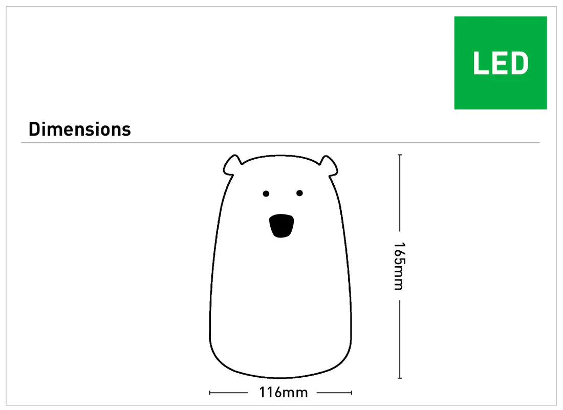 Mercator Lighting Barney Polar Bear Night Light