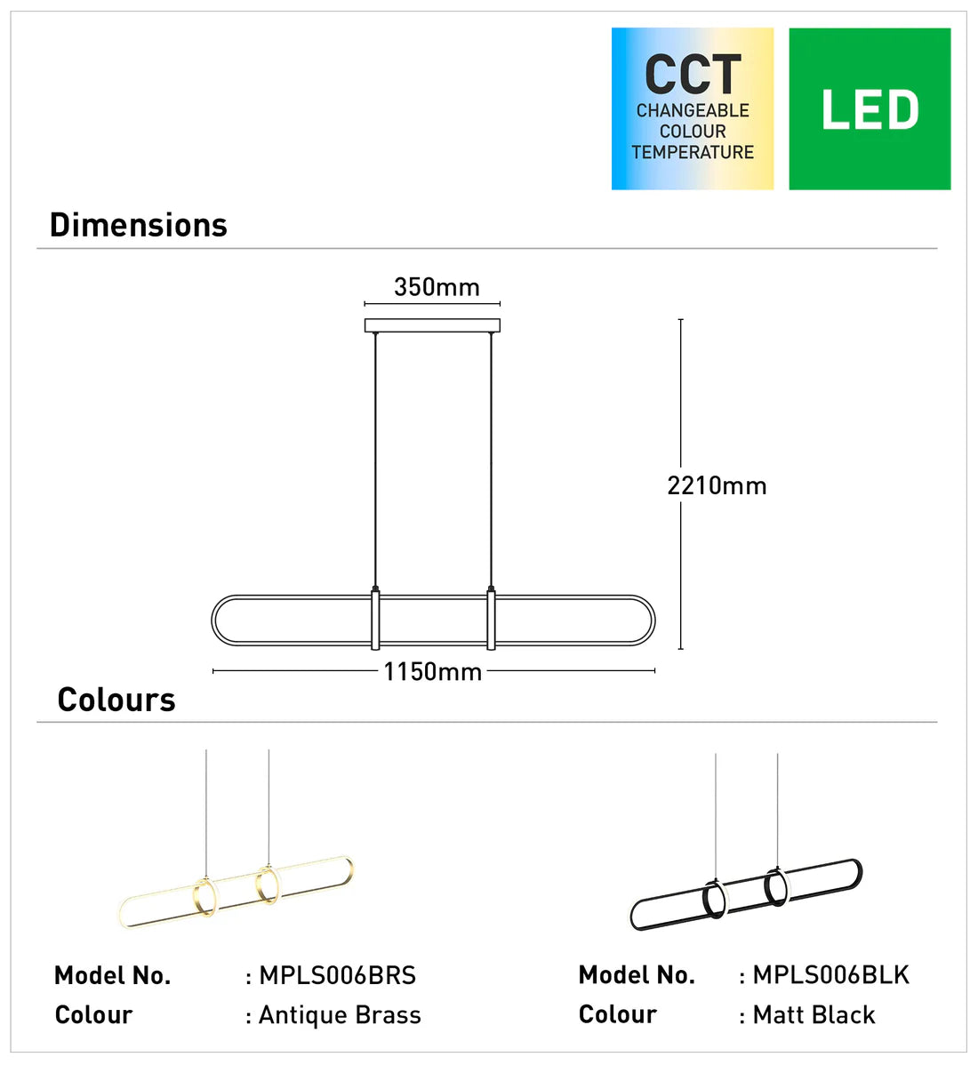 Mercator Lighting Odin 1Lt LED Pendant Light