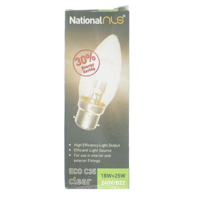 NLS: Plain Candle lamps 240V 'Halogen'