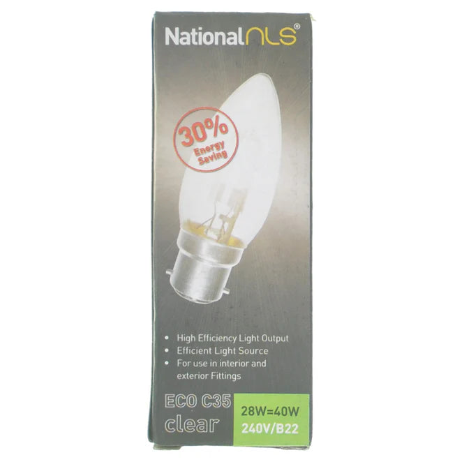 NLS: Plain Candle lamps 240V 'Halogen'