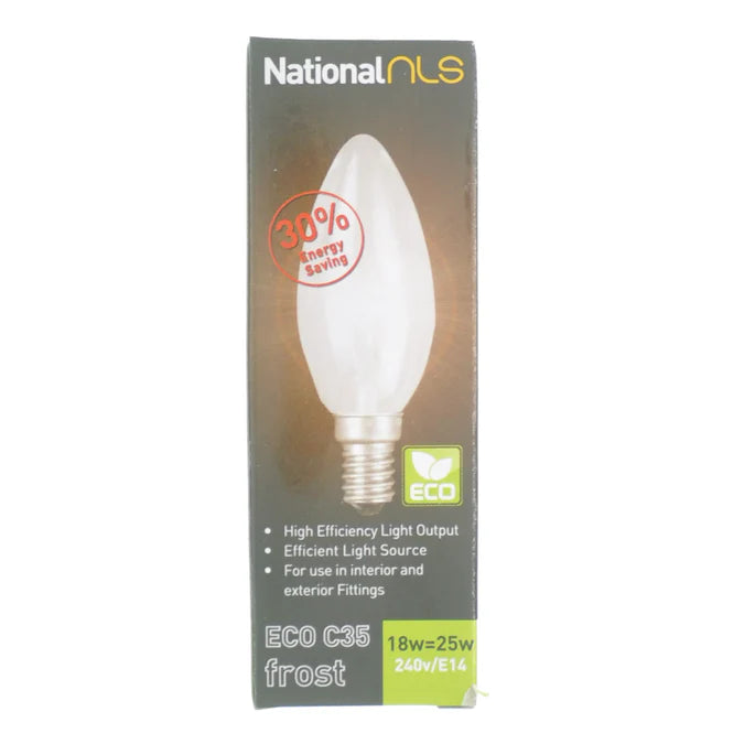 NLS: Plain Candle lamps 240V 'Halogen'