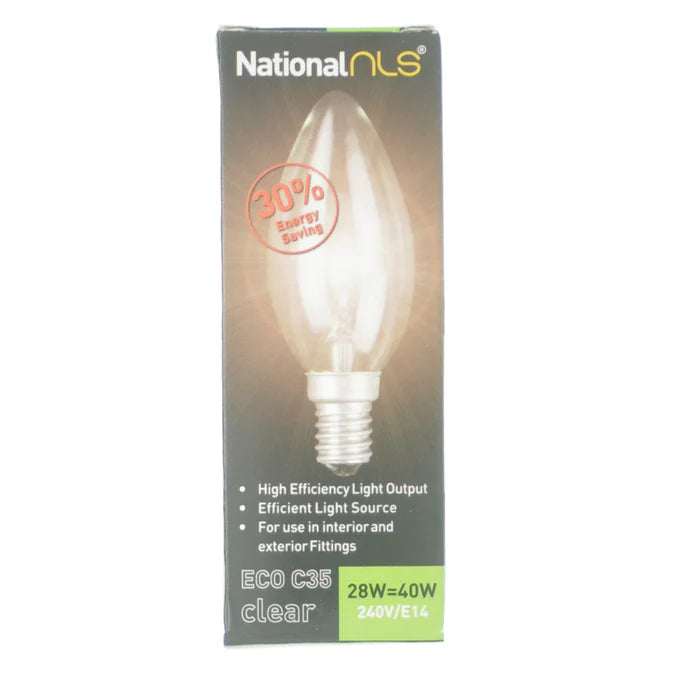 NLS: Plain Candle lamps 240V 'Halogen'