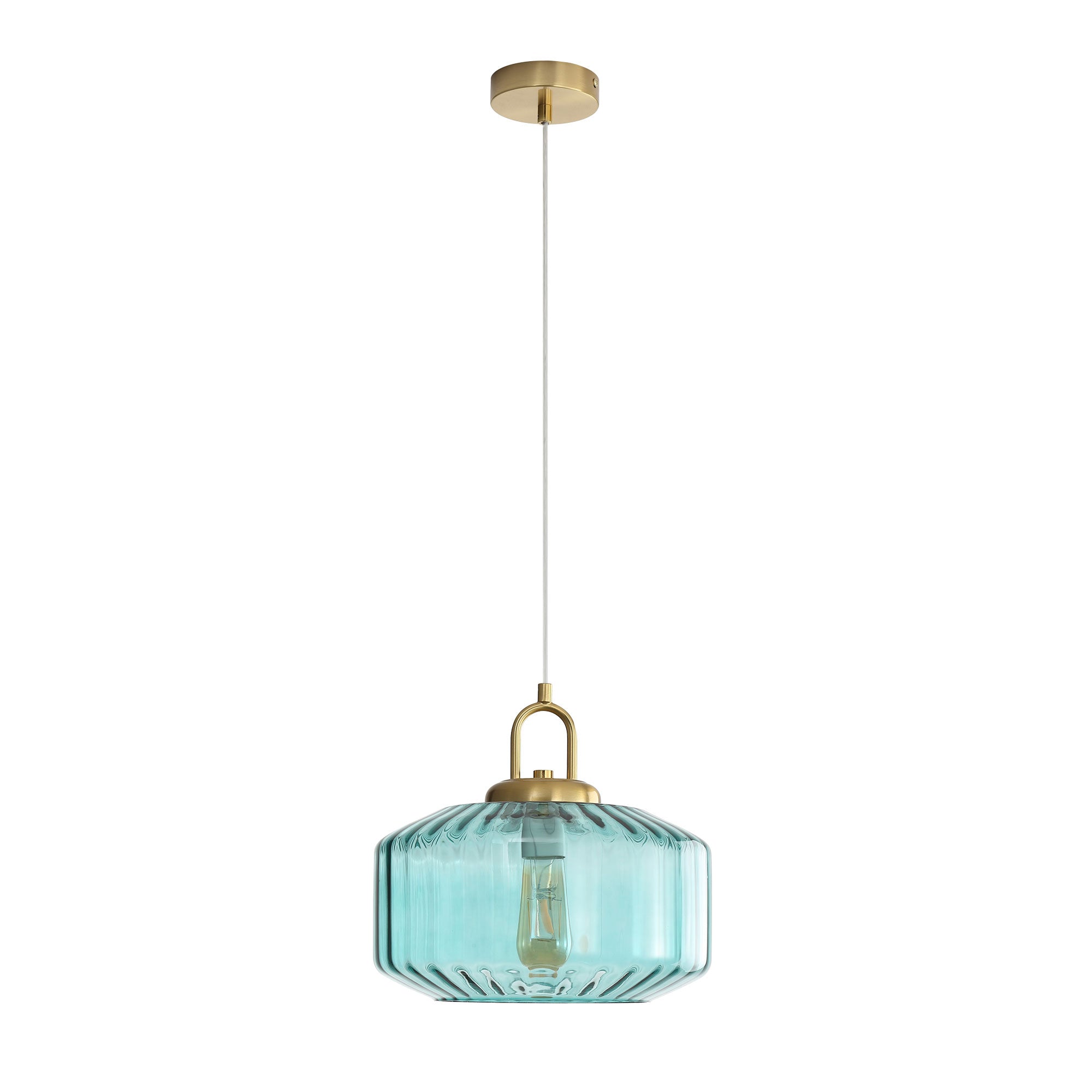 Oriel Lighting CLARISE BLUE Glass Pendant