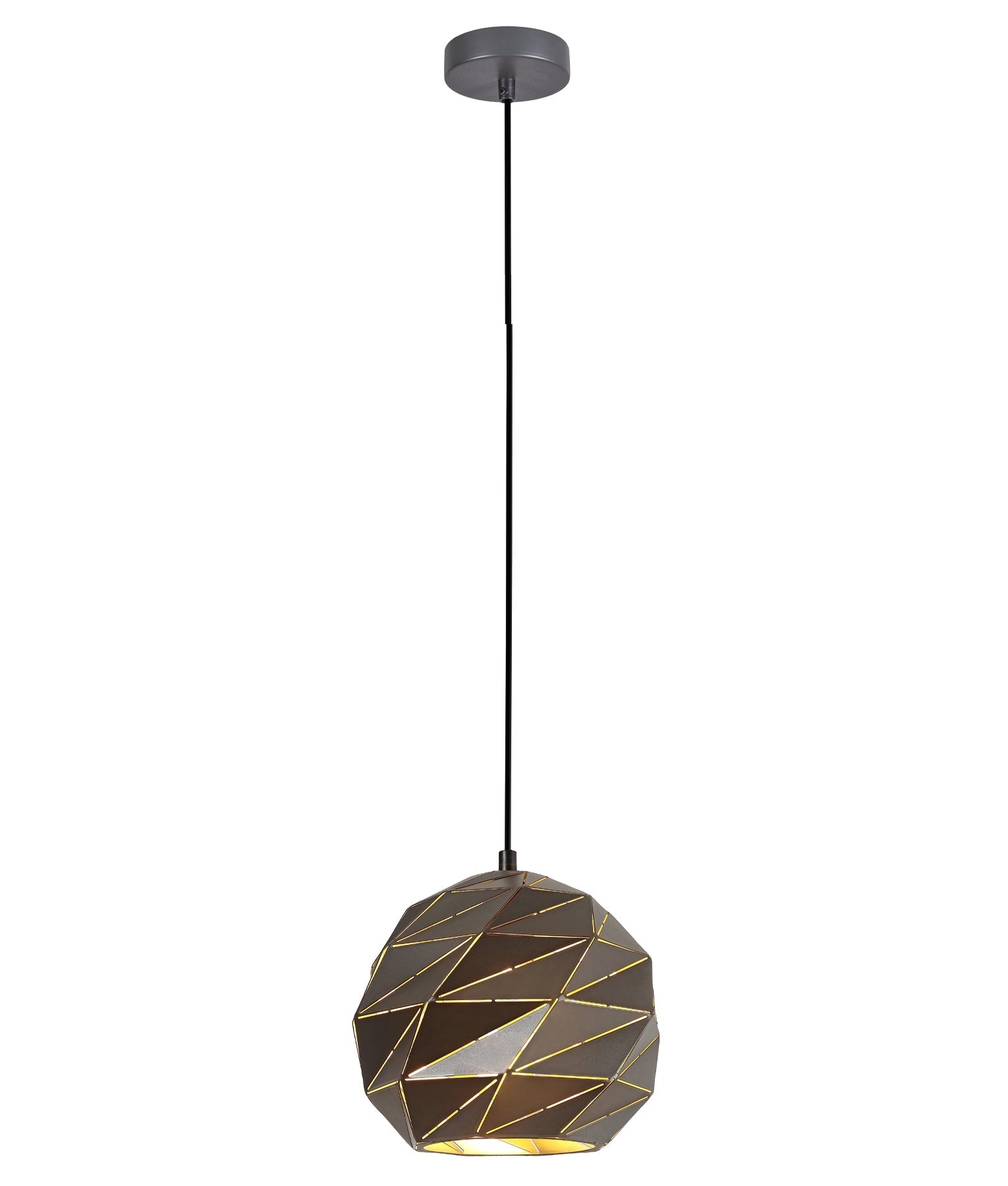 CLA Lighting: ORIGAMI: Interior Dome Carved Iron Origami Style Pendant Lights