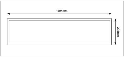 BACKLIT PANEL 40W Tri-Colour Panel 295x1195mm