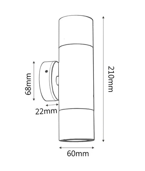 CLA UP/DOWN BRASS WALL PILLAR LIGHT
