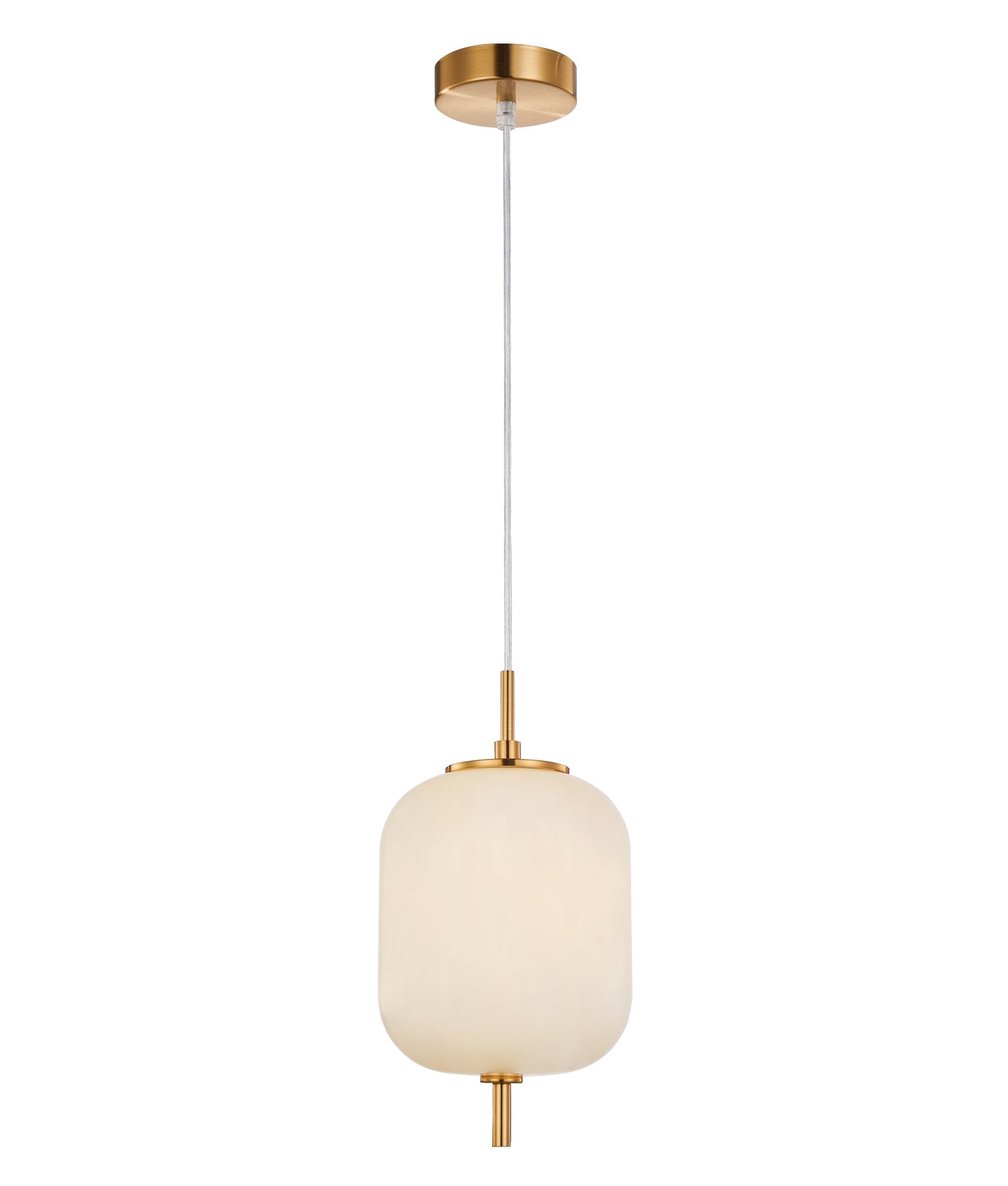 PINO: Interior Opal Matte / Smokey Black Mirror Finish Jar Pendant Lights