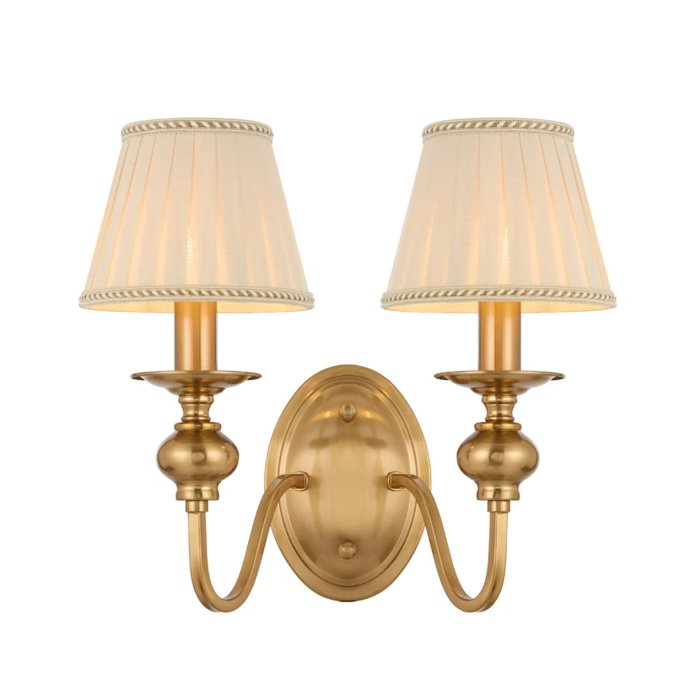 Telbix Lighting SIEDEL 2 LIGHT WALL LIGHTW/SHADE