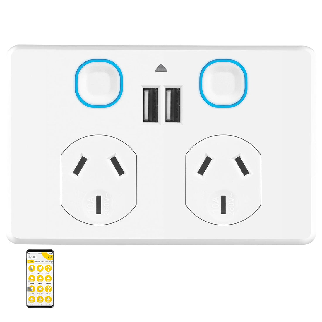 Ikuü Smart Zigbee Double Power Point With USB Dual A