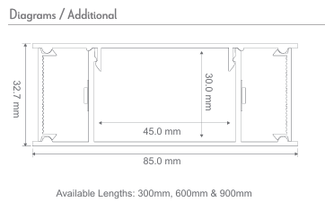 Domus LUMALINE-2-300 - 11W 600mm LED Up/Down Wall light