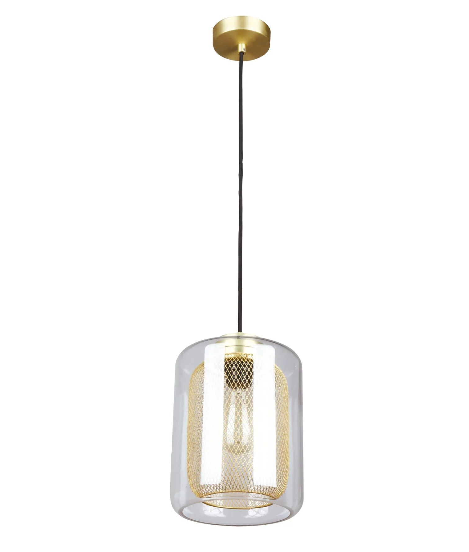 CLA TONO: Mesh Internal & Clear Glass Oblong Pendant Lights