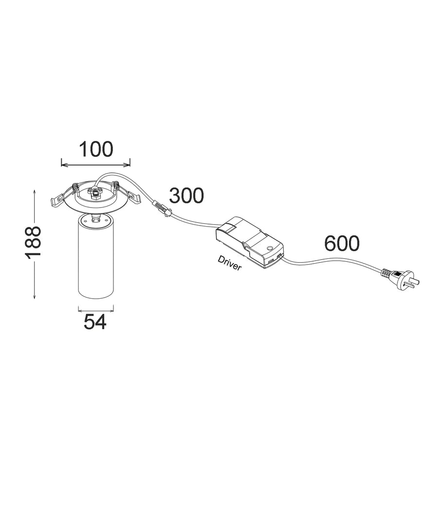 CLA TUBO: LED Recessed Tri-CCT Tiltable & Rotatable Spot Downlights (Cut out: 70-90mm)