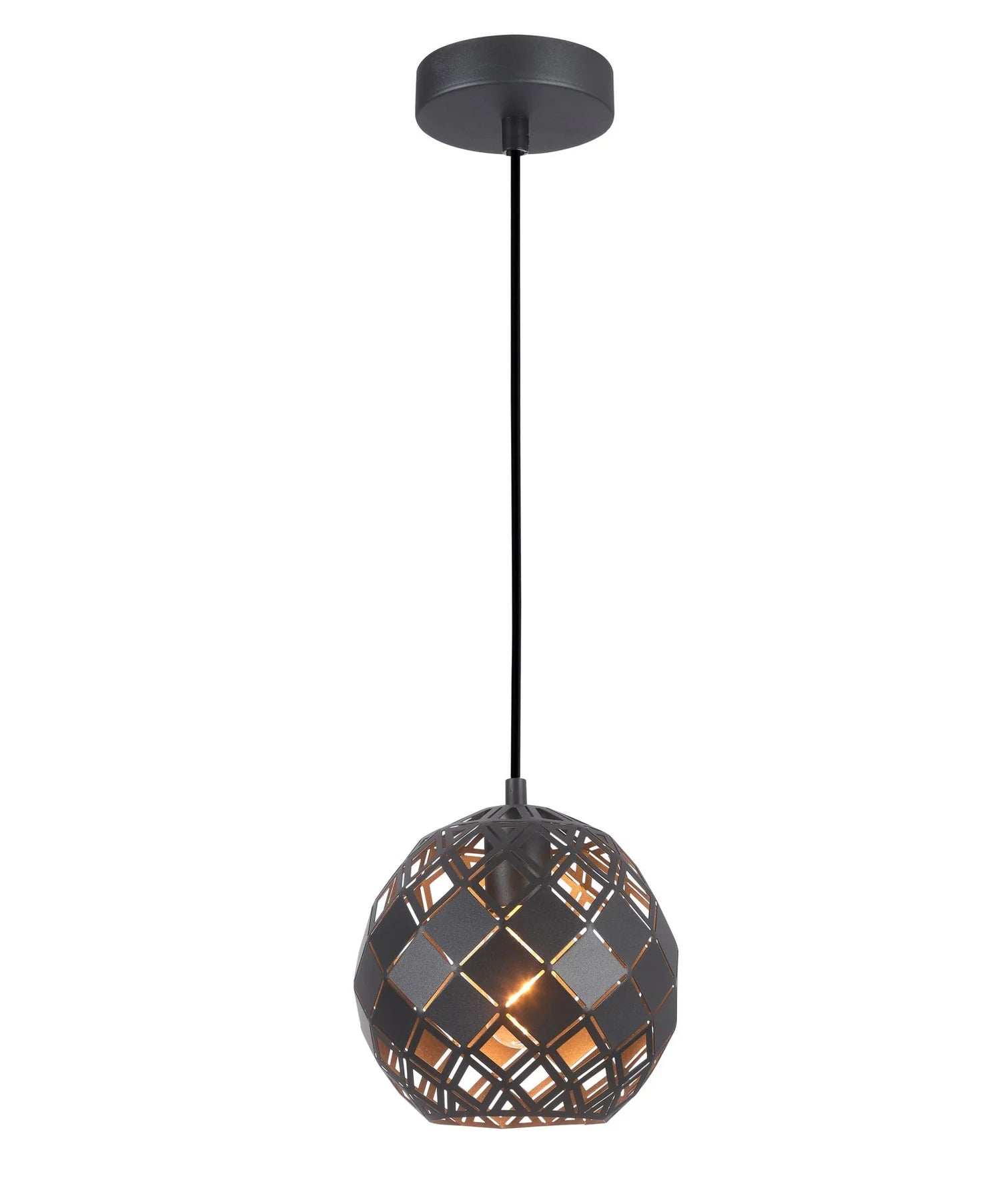 CLA TUILE: Interior Embossed Tiled Iron Wine Glass Shape Pendant Lights