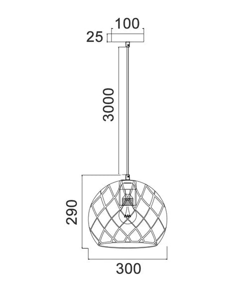 CLA TUILE: Interior Embossed Tiled Iron Wine Glass Shape Pendant Lights
