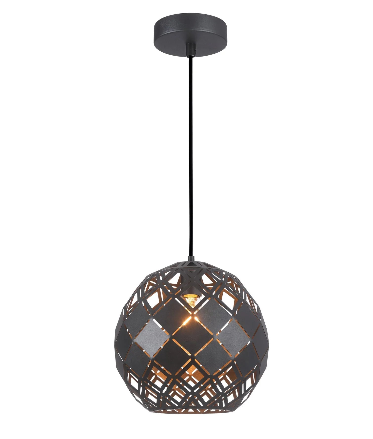 CLA TUILE: Interior Embossed Tiled Iron Wine Glass Shape Pendant Lights