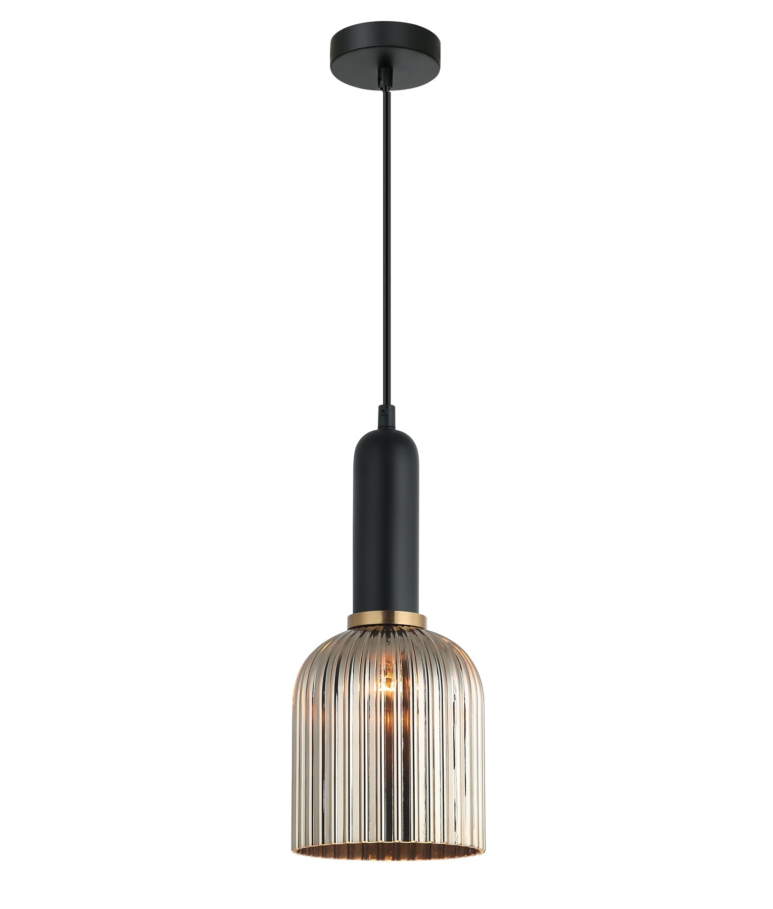 CLA Lighting-VINTAJ Retro Interior  Ribbed Glass Pendant Lights