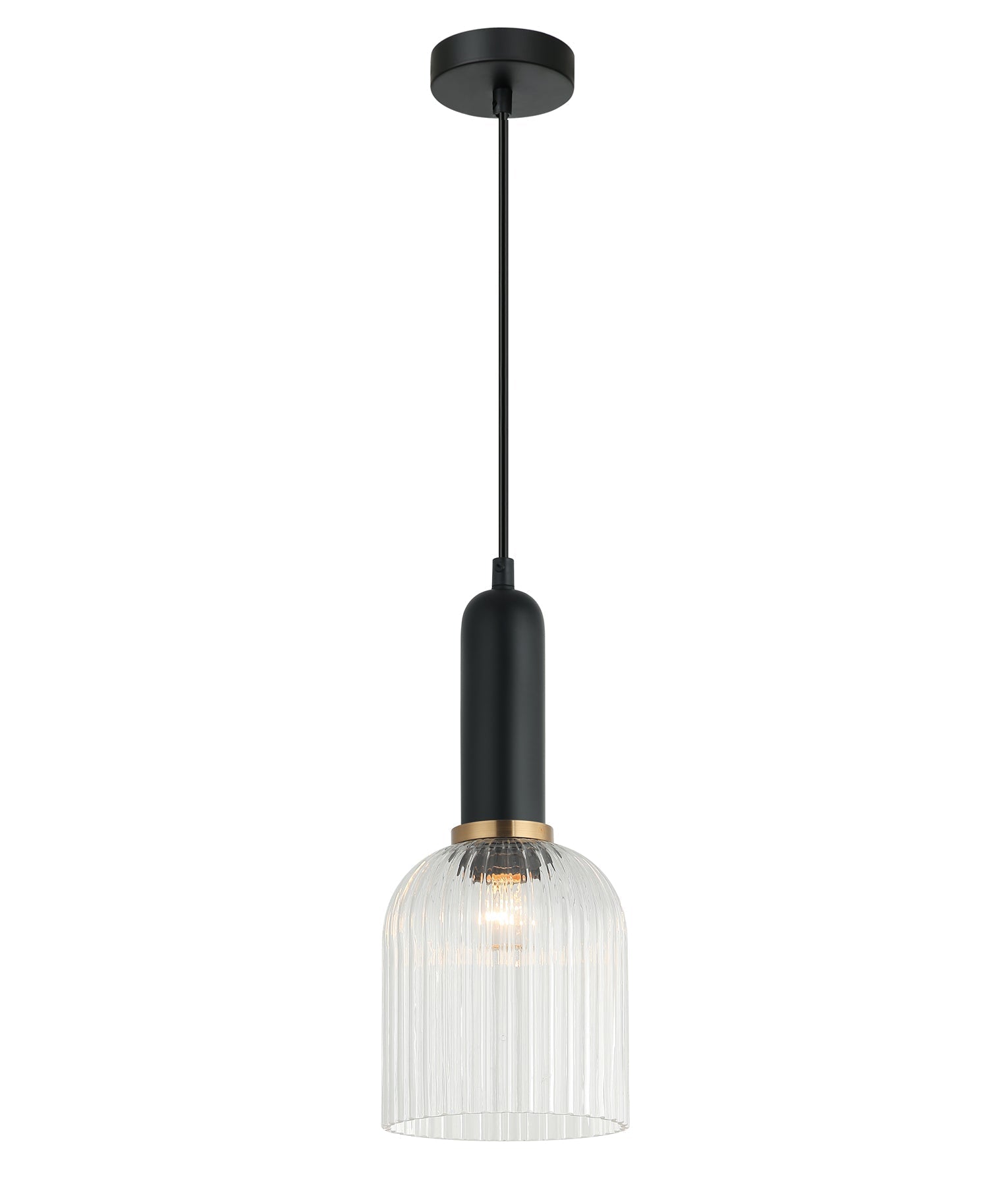 CLA Lighting-VINTAJ Retro Interior  Ribbed Glass Pendant Lights