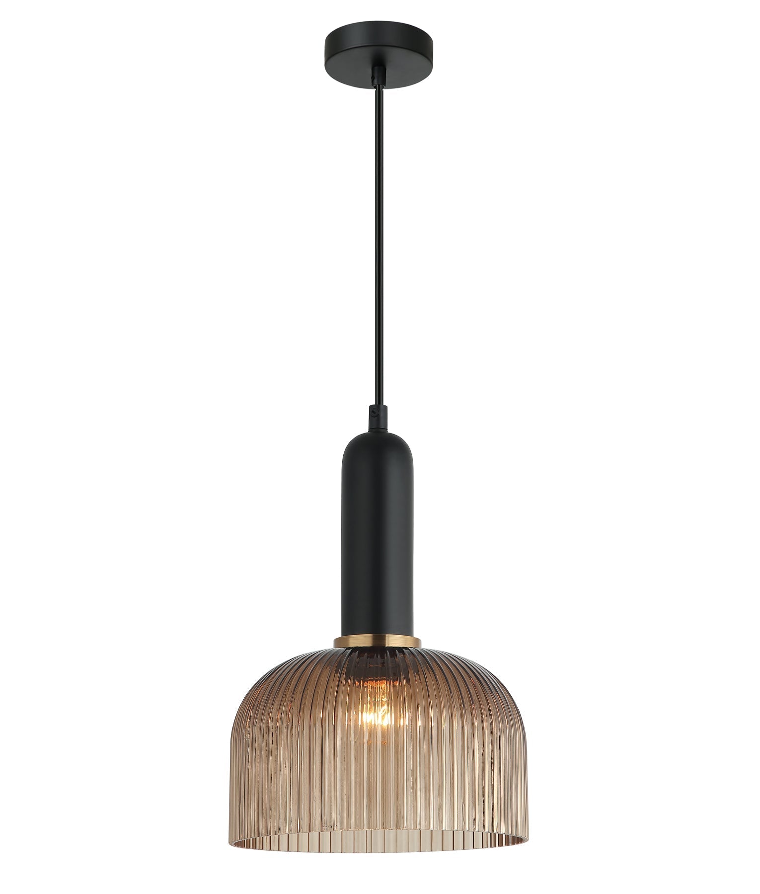 CLA Lighting-VINTAJ Retro Interior  Ribbed Glass Pendant Lights