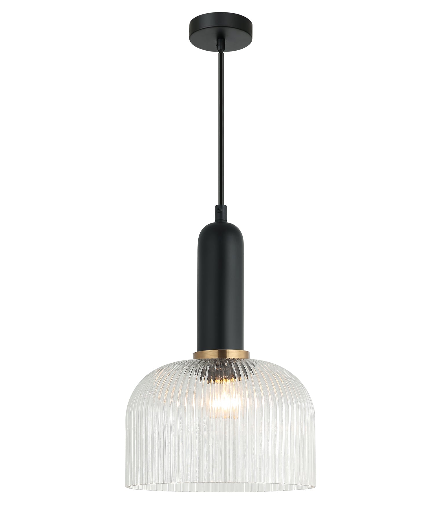 CLA Lighting-VINTAJ Retro Interior  Ribbed Glass Pendant Lights