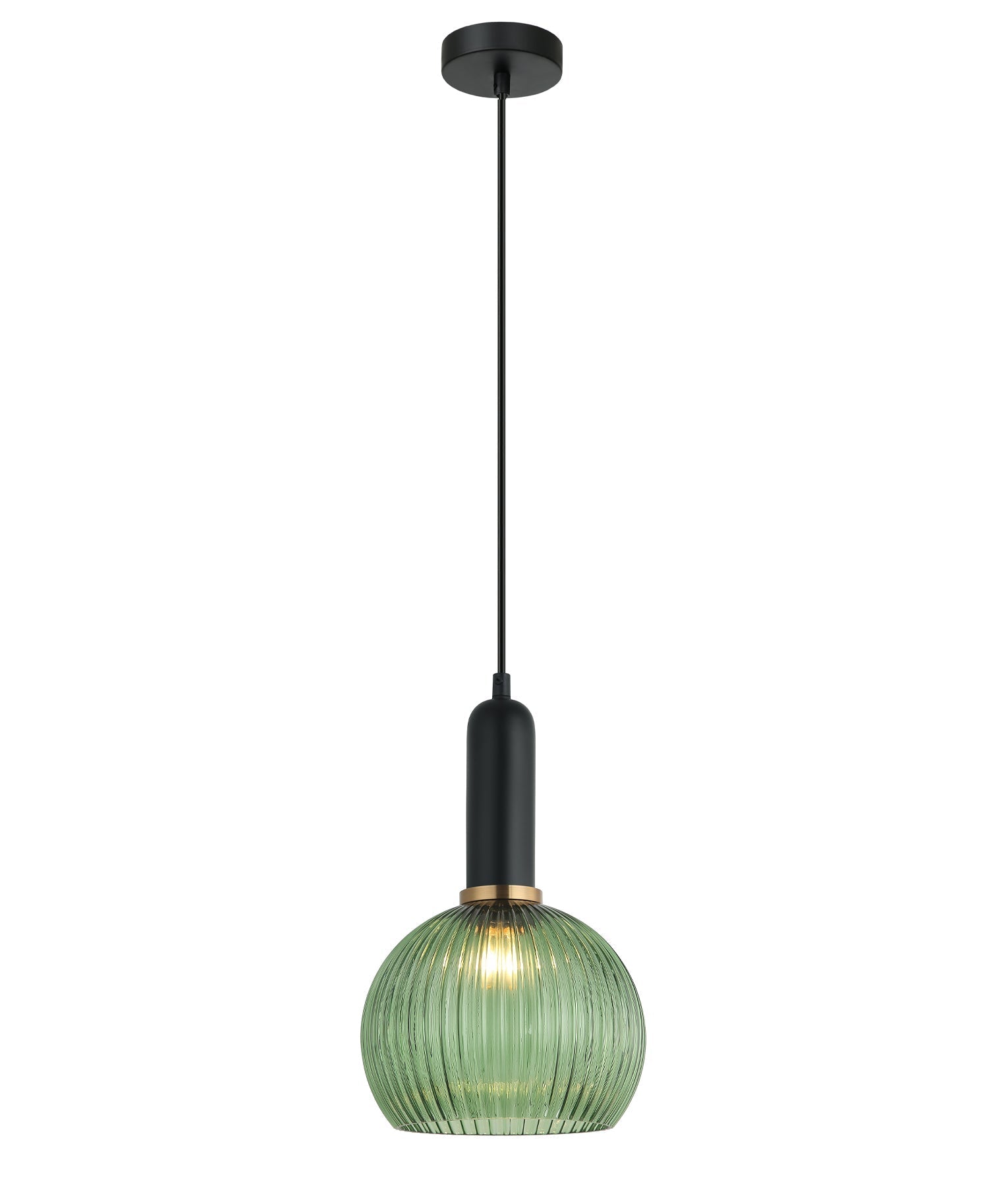 CLA Lighting-VINTAJ Retro Interior  Ribbed Glass Pendant Lights