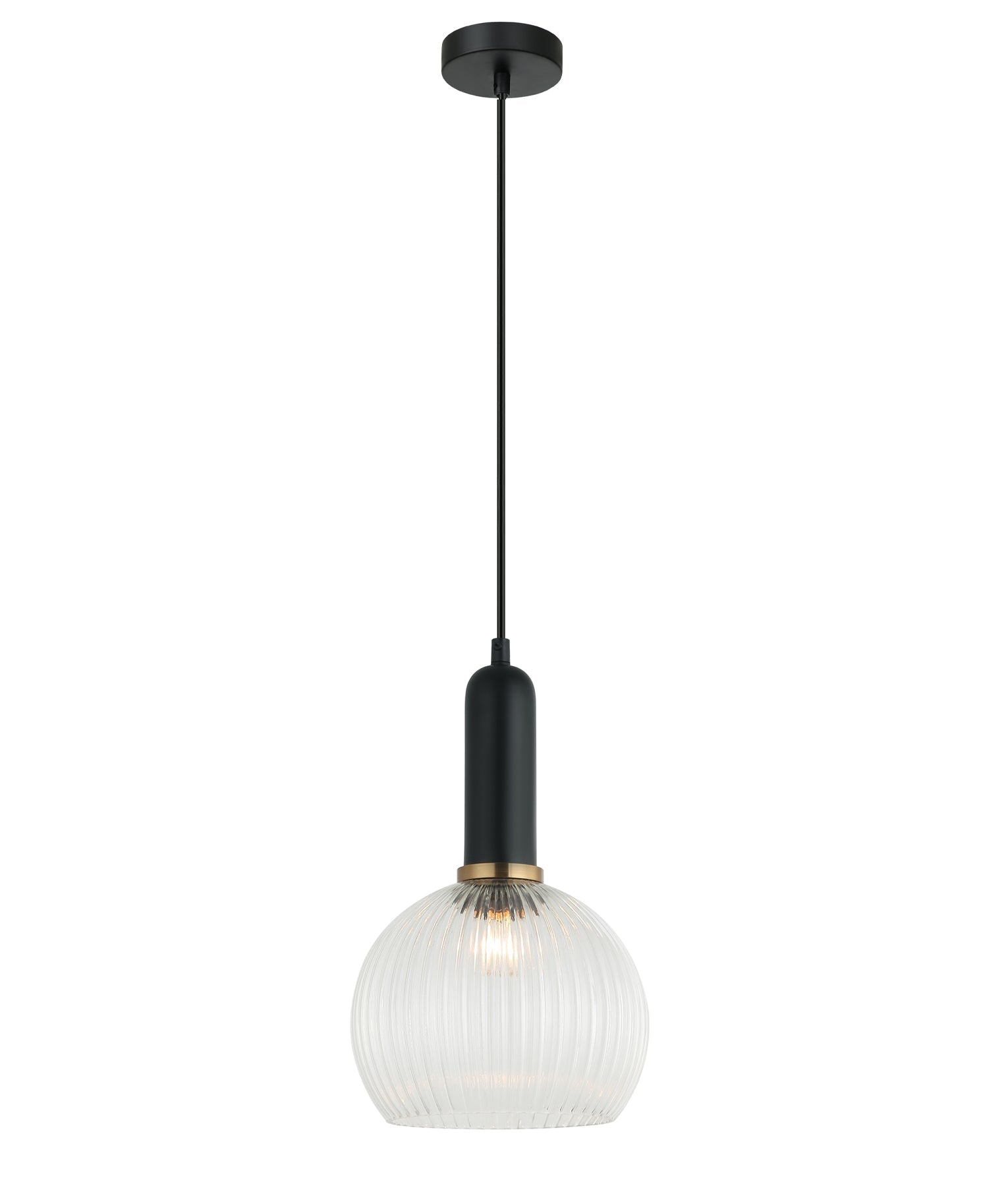 CLA Lighting-VINTAJ Retro Interior  Ribbed Glass Pendant Lights