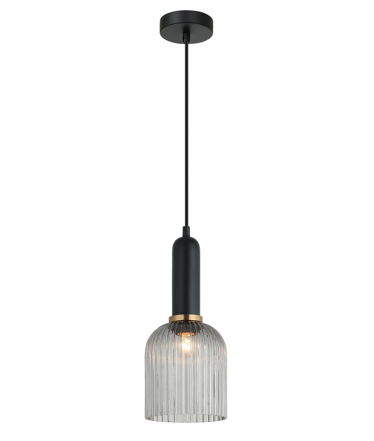 CLA Lighting-VINTAJ Retro Interior  Ribbed Glass Pendant Lights