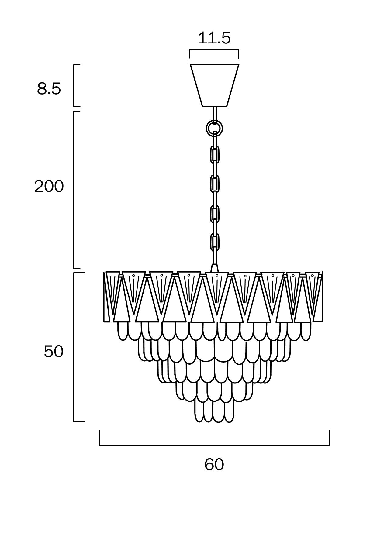 Telbix Lightings: VALERIE 60cm PENDANT