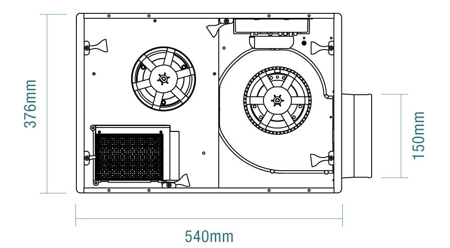 Vapour 3-in-1 Fan Heater, Light and Exhaust