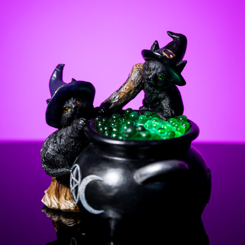 Black Cat Cauldron LED Light