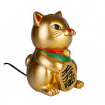 Golden Lucky Kitty Table Lamp