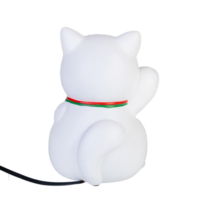 White Lucky Kitty Table Lamp