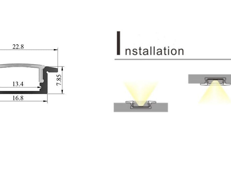 3MTR RECESSED PROFILE (SW-A1708-3M)