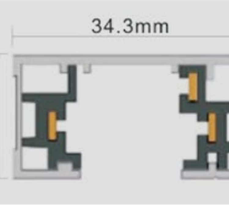 3A Lighting 3-Wire Slim Track Rail 1M (Black)
