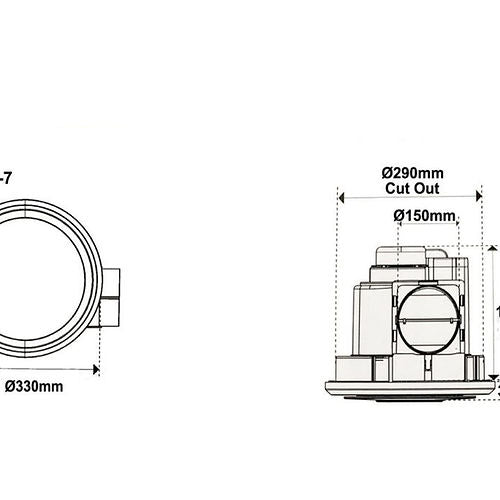 ROUND EXHAUST FAN 290MM (SB/H250-7)