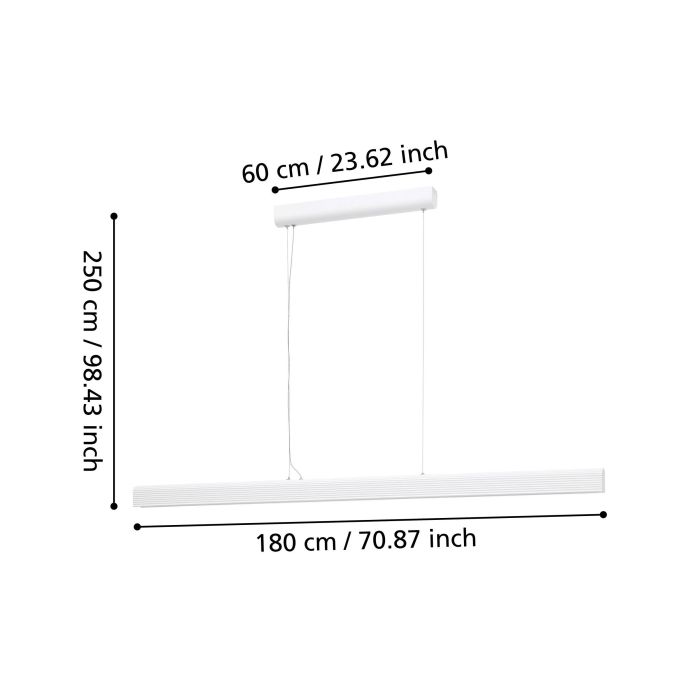 Eglo ANGELINA 1800mm LED Pendant Light