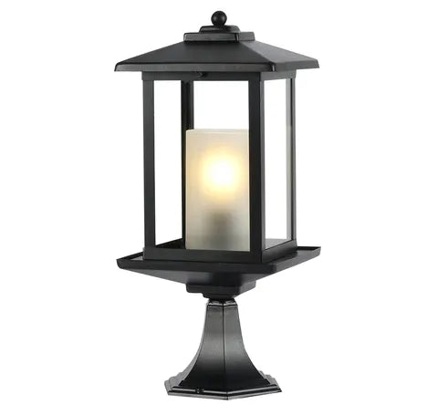 Vencha Lighting Barnet Exterior Pillar Mount Black