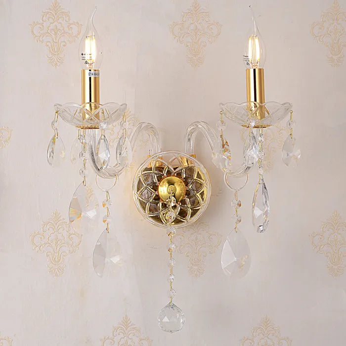 Vencha Bromley Crystal Wall Light - 2 Light