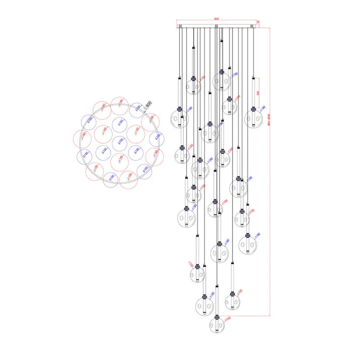 Vencha Meteor 20 Light Pendant