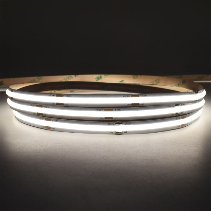 Vencha Lighting: 8w White CSP LED Strip Light - 24v - IP20 - 1m