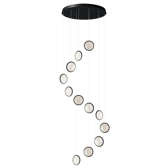 Vencha Arago Round Glass LED Pendant - 12 Light