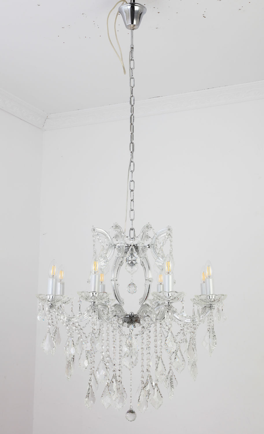 QZAO Lightings: White Small Crystal Chandelier