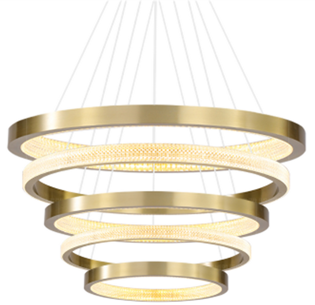 QZAO Lightings: Crystal In and Out Five Ring