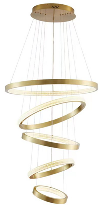 QZAO Lightings: Crystal In and Out Five Ring