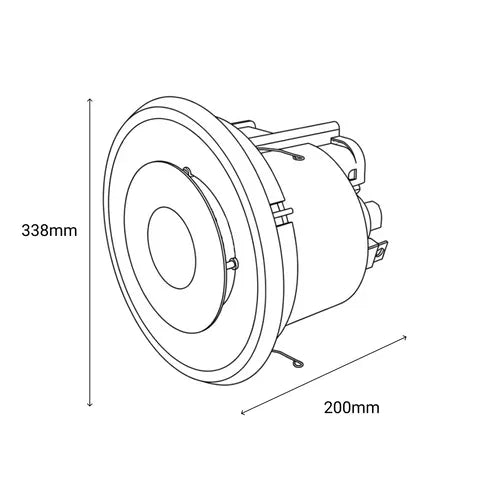 Vencha Extract Halo EC 290 Exhaust Fan with Light - White