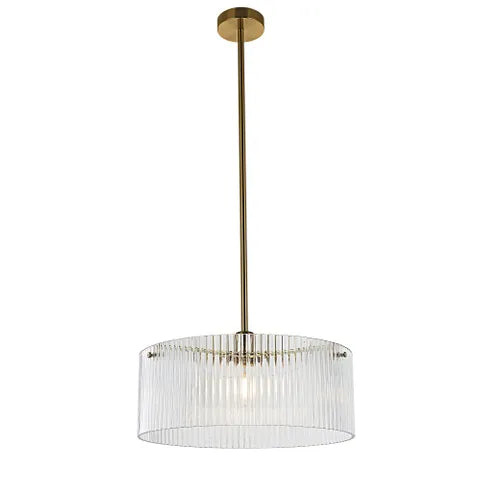 Vencha Medici 400mm Round Glass Pendant - Gold