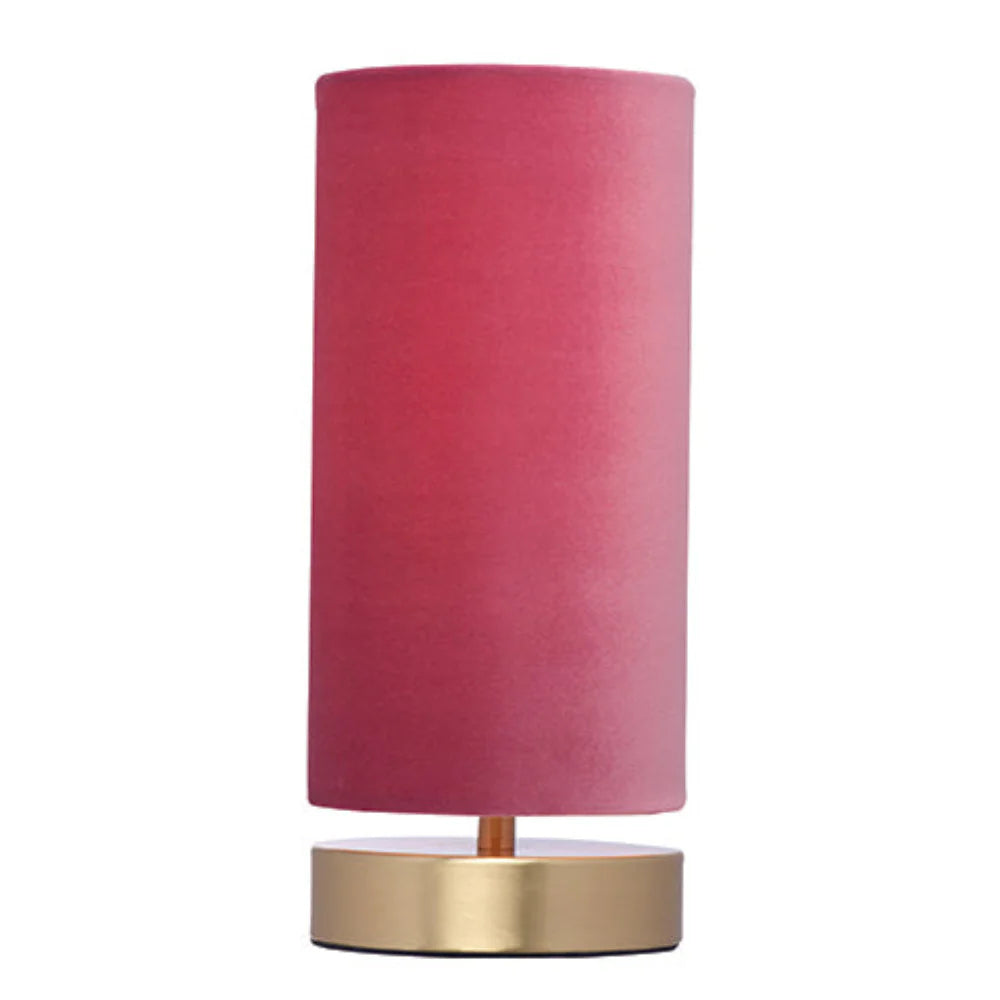 Harlow Table Lamp Pink Velvet